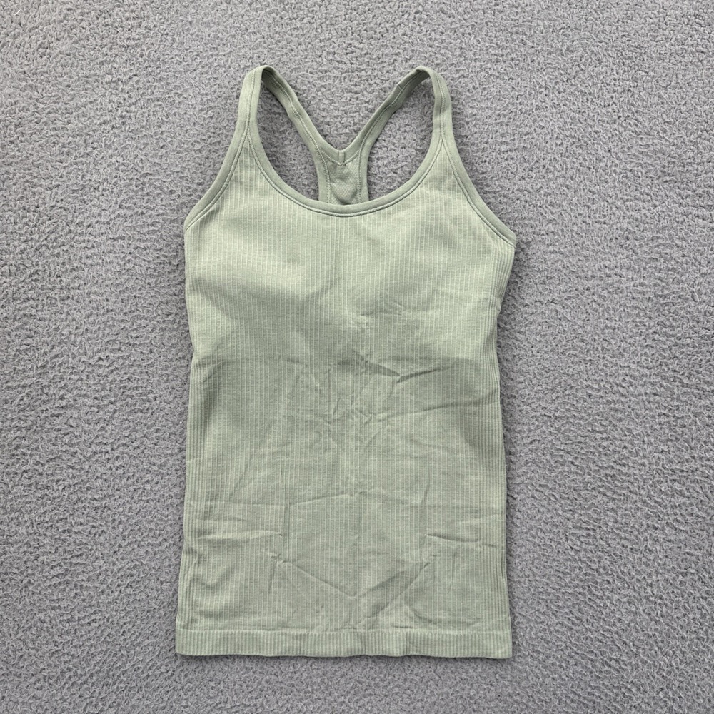 Lululemon Ebb To Street Tank Top Light Green Athletic Athleisure Yoga Women's 6